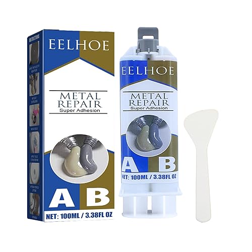 Metal Repair Magic AB Glue 3.53oz, pegamento epoxi de metal, reparación de metal de soldadura en frío, pasta adhesiva de metal de pegamento loco