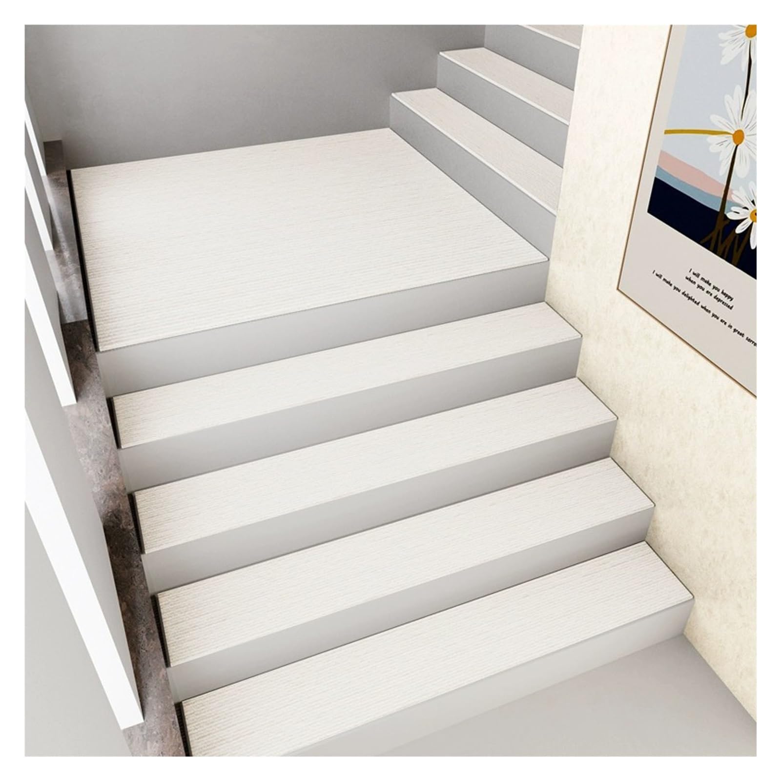 Casa Pura Coprigradini Per Scale Interne – Tappeto Antiscivolo In Velour 13,5mm, Grigio Argento, Set Da 15 Pezzi, 23,5x65 Cm - 2