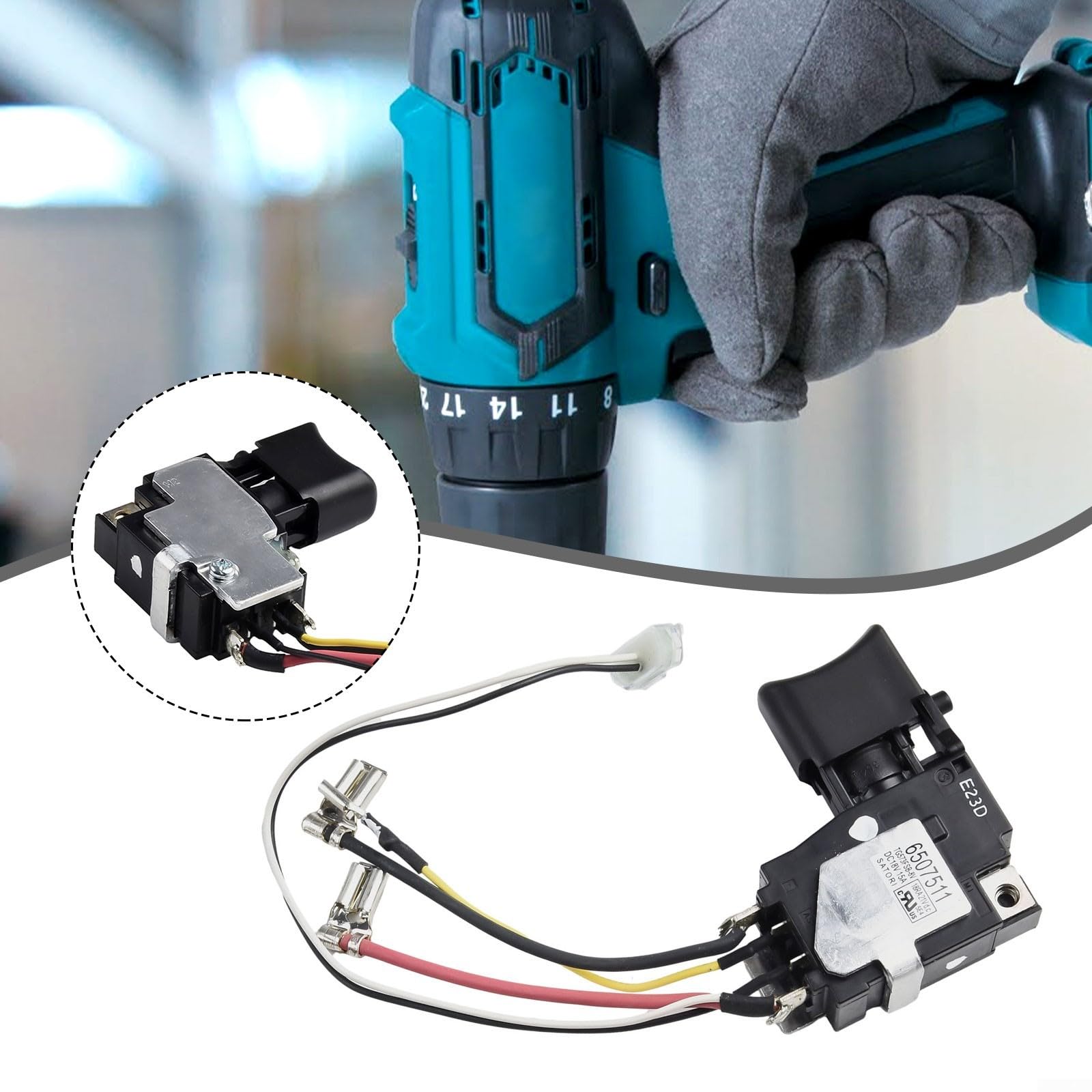 Interrupteur 18 V pour une performance efficace avec TD152D DTD152 DTD152Z DTD152RME DTD152RFE