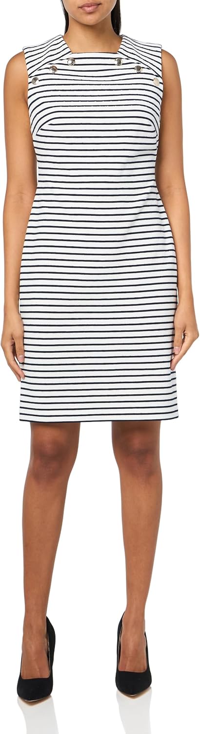 Tommy Hilfiger Women's Shoulder Hardware Detail Sleeveless Dress