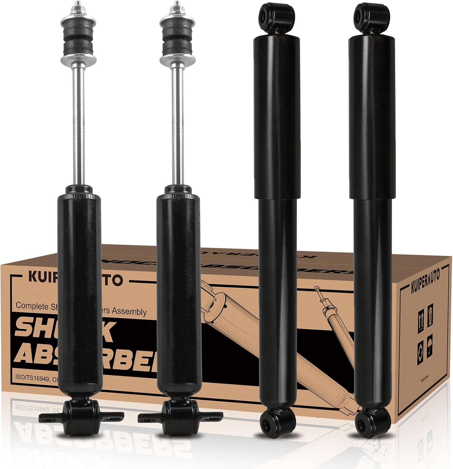 Front and Rear Complete Shock Absorbers Struts Assembly Set 344055 343209 Compatible for 1995-2004 Toyota Tacoma RWD Shocks strut Assemblies Replacement 4PCS