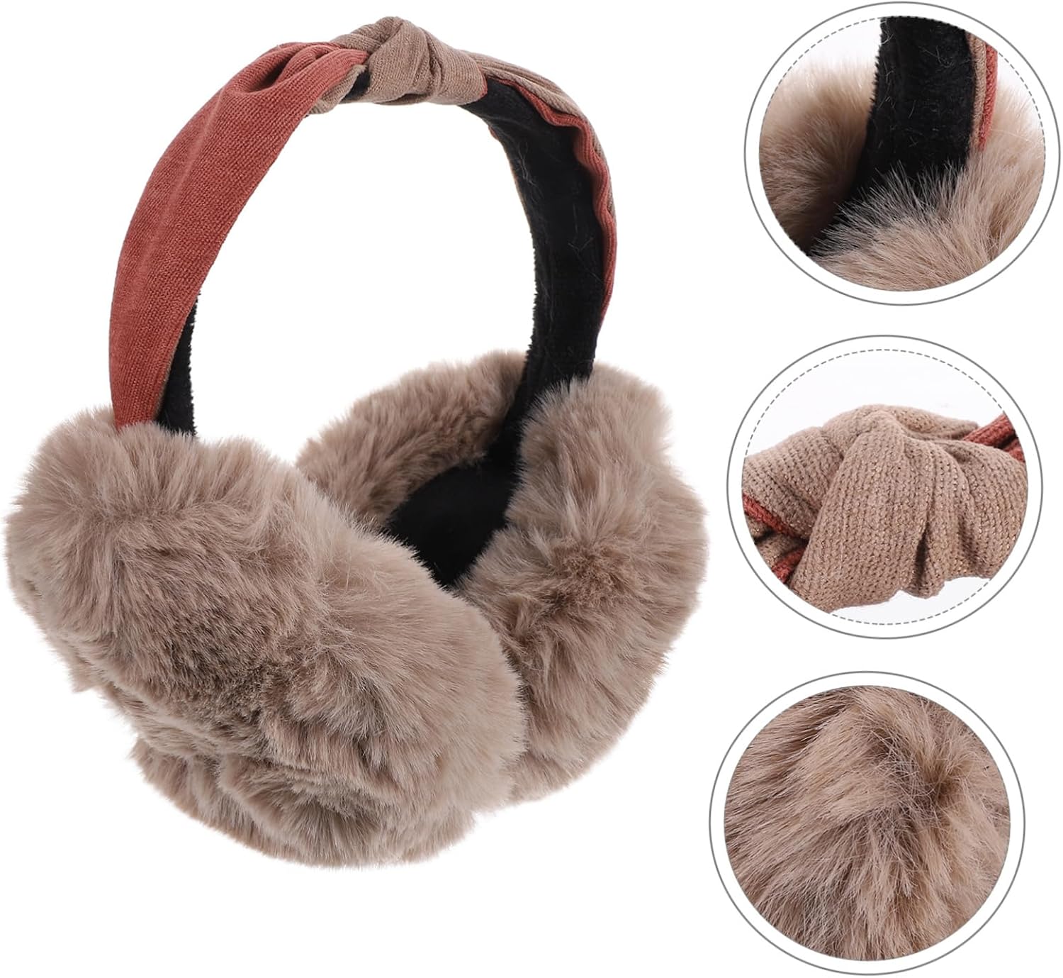 Holibanna Plush Ear Covers for Winter Warm and Windproof Earmuffs for Men for Outdoor Activities Shopping and School