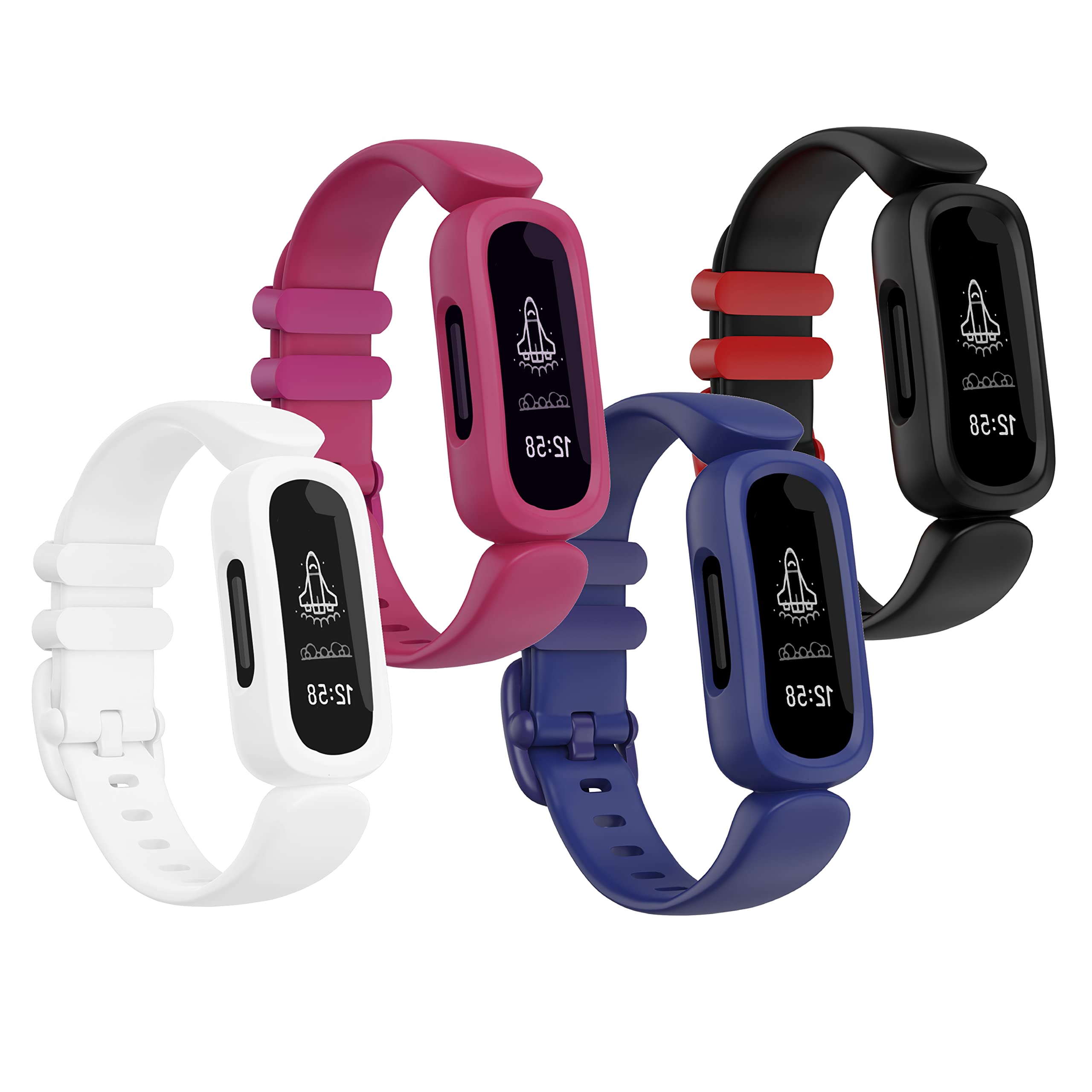 Vanet Bands Compatible with Fitbit Ace 3 for Kids 6+, Soft Silicone Colorful Replacement Sports Wristbands for Fitbit Ace 3 for Boys Girls