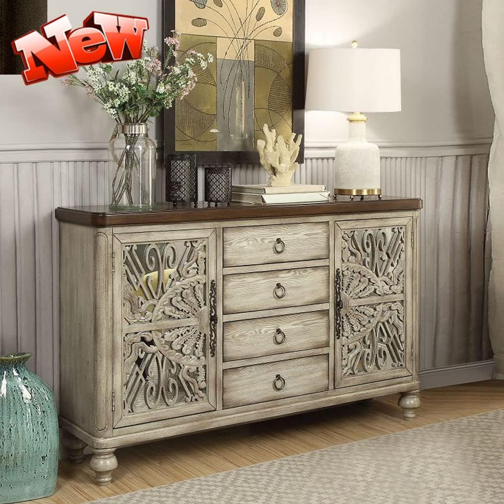 SIMPLEZC Upgrade Thicken Solid Wood Sideboard Buffet with
