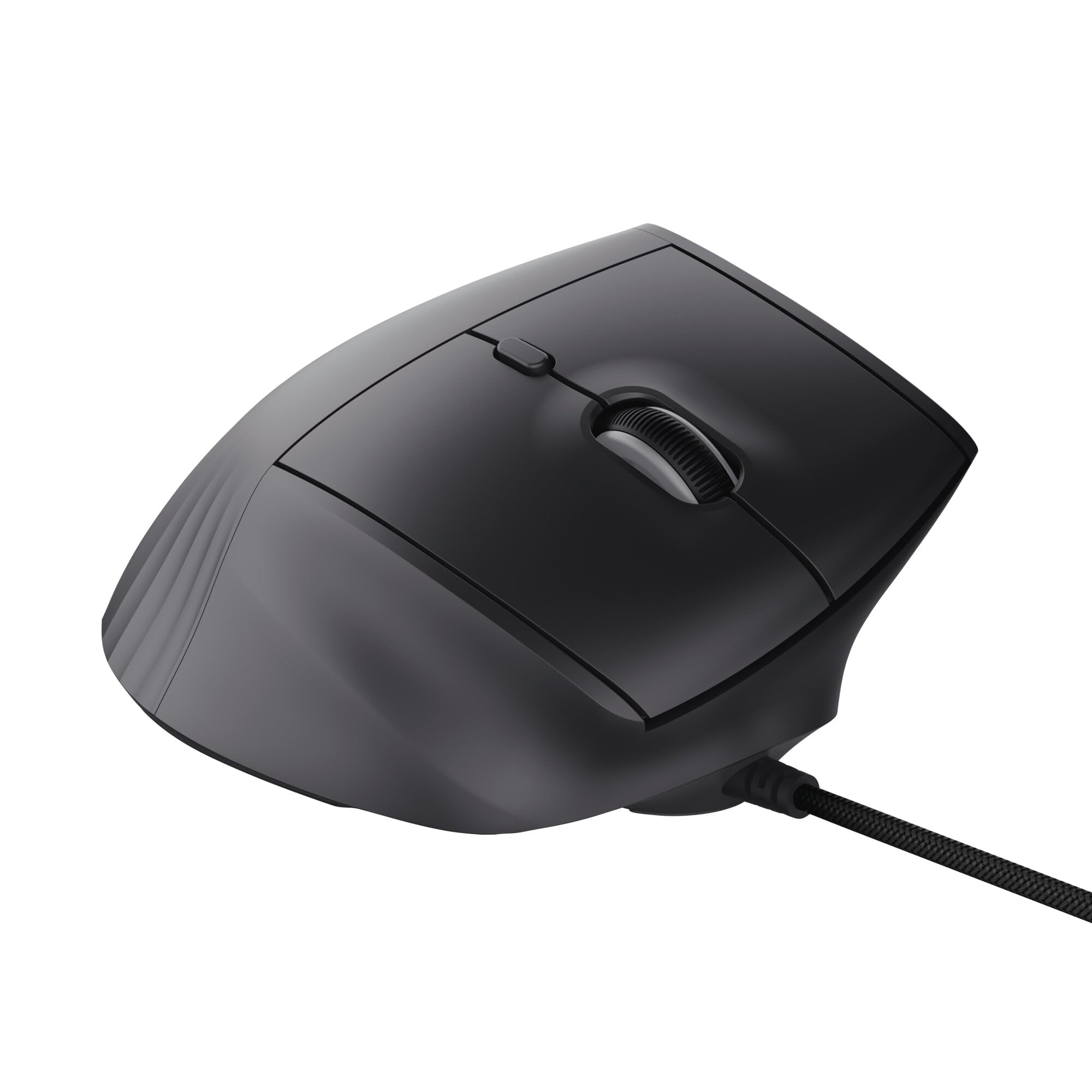 GXTrust 145 Rexxa Mouse Verticale Ergonomico con Illuminazione RGB 12800 DPI, Mouse da Gaming con Filo USB, 10 Pulsanti Programmabli, Software Avanzato, per PC, Laptop, Mac, Windows - Nero
