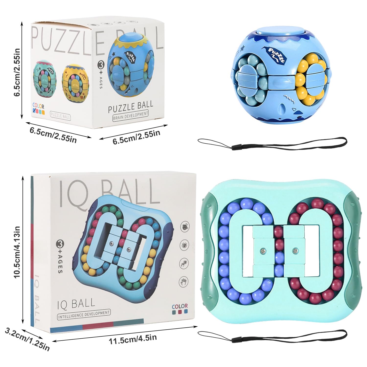 2 Piezas Frijol Mágico, Juguetes educativos de Frijol Mágico, Cubo Giratorio de Frijol Mágico, Juguete de Rompecabezas de Frijol Mágico, Creativos Magic Bean para Niños Niños y Niñas