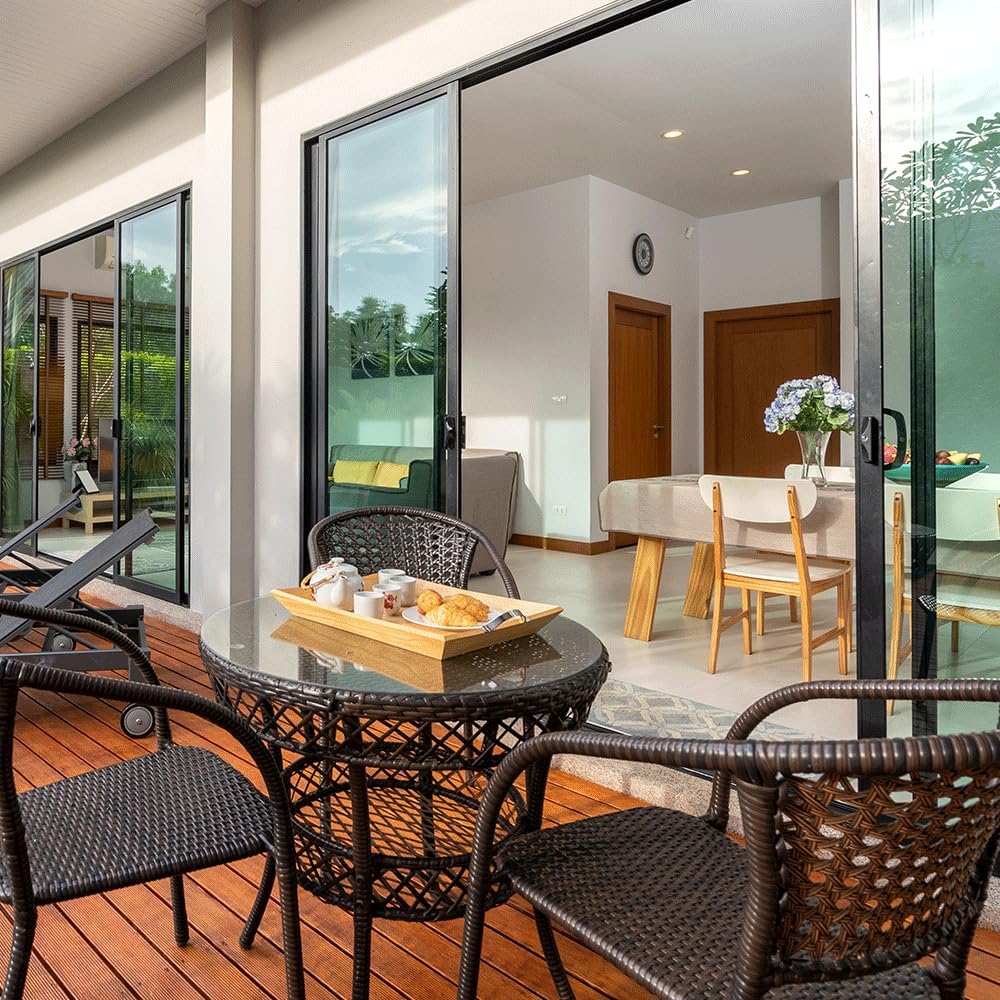 Dulles Glass 22 inch Round Glass Table Top - Tempered - 1/4" Thick Glass Surface, Safe Flat Polished, Multipurpose for Dining Table, Patio, Coffee and End Table