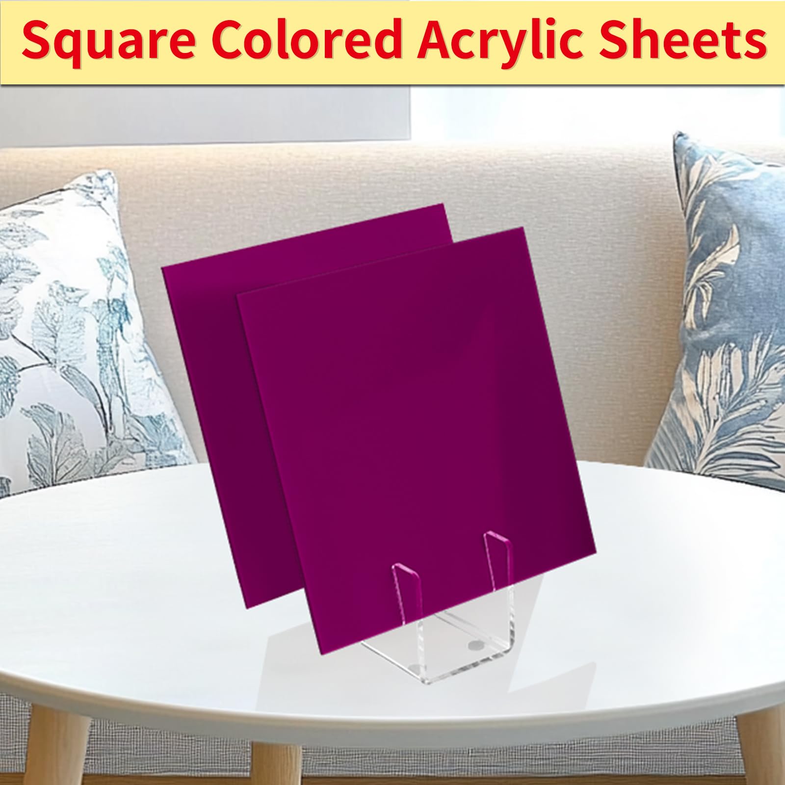 Purple Acrylic Sheets - 2 Pack for DIY Crafts -4