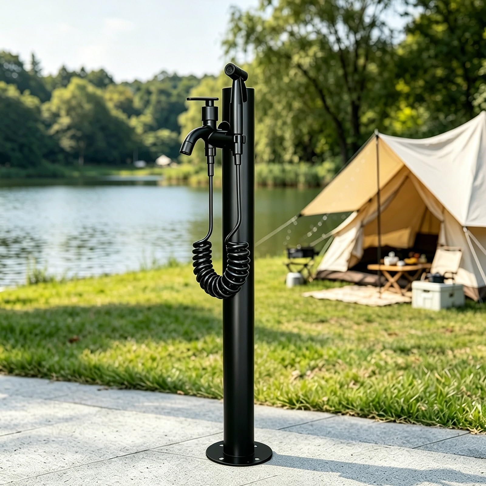 Lonmrrton D Outdoor Garden Water Column Spigot, Stainless Steel Yar Hydrant Antifreeze Faucet For Pet Station/Car Wash/Flower Be Irrigation