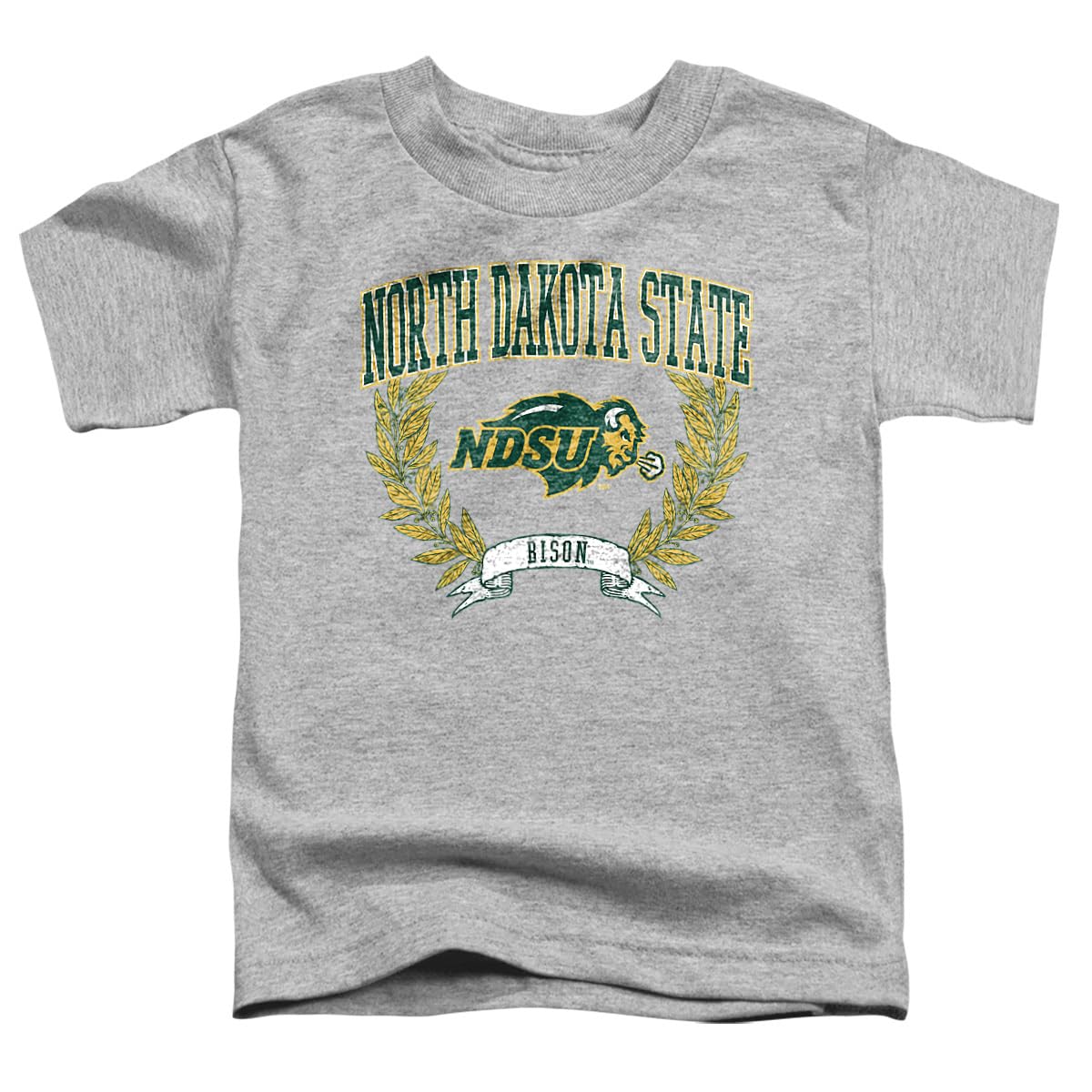 LOGOVISION North Dakota State University Laurels Dark Kids T Shirt (2) for Toddler Boys and Girls, Athletic Heather