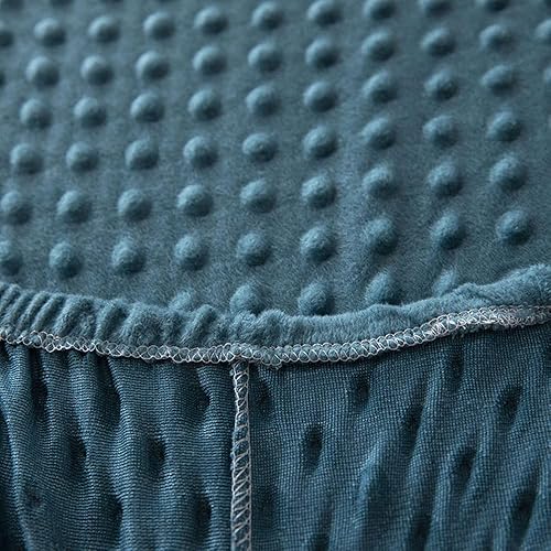 Miniatura 8 de Sábana bajera de terciopelo tamaño Queen, lujosas, súper suaves, acogedoras y cómodas, de franela Doudou con bolsillo profundo de 15 pulgadas, 1