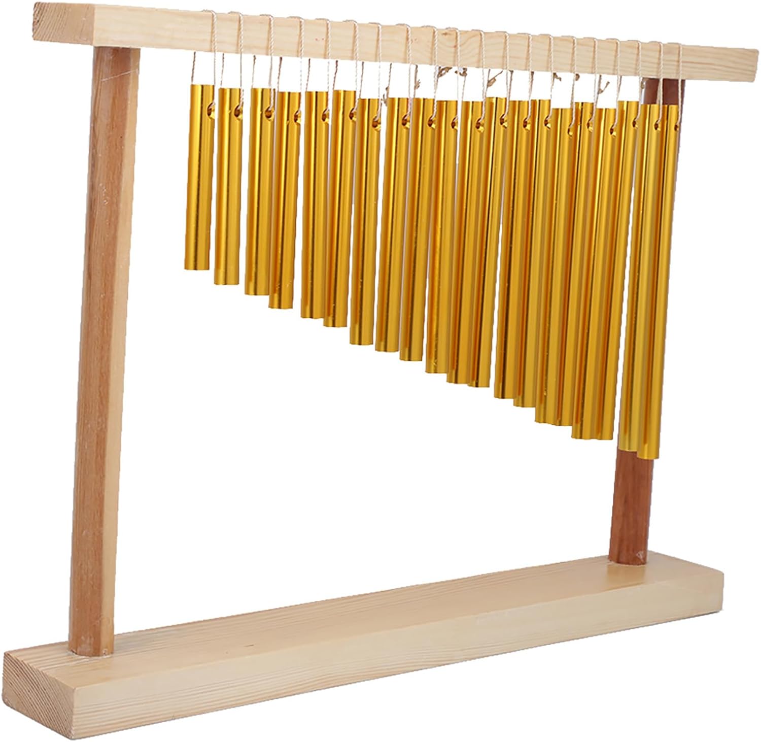 20 Tone Wind Chimes with Wind Chimes Hammer, 20 Note Percussion Chimes Single Row Table Top Wind Chime Musical Percussion Instrument with Mallet, 38.5 x 27.9 x 4 cm