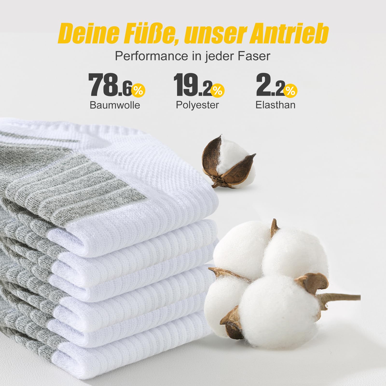 SockWaddles Calcetines Tobilleros Hombre, Calcetines Deporte Mujer 6 Pares Calcetines Tobillero Algodon Respirable Atléticos Acolchado Antideslizante Calcetine Cortos para Correr Ciclismo Negro Blanco