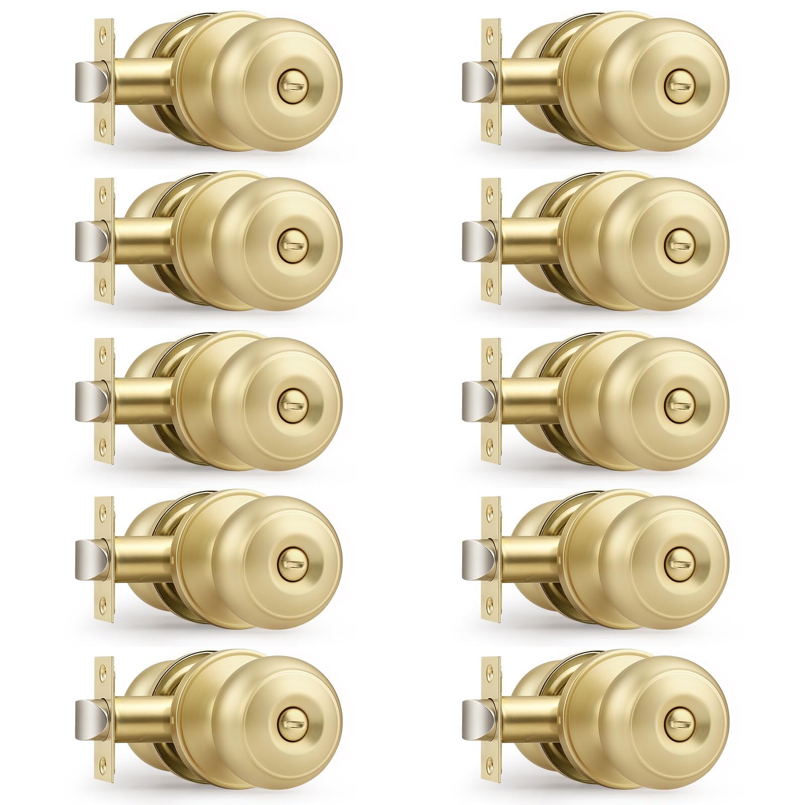 Probrico Gold Dummy Door Knobs - 2 Pack -26