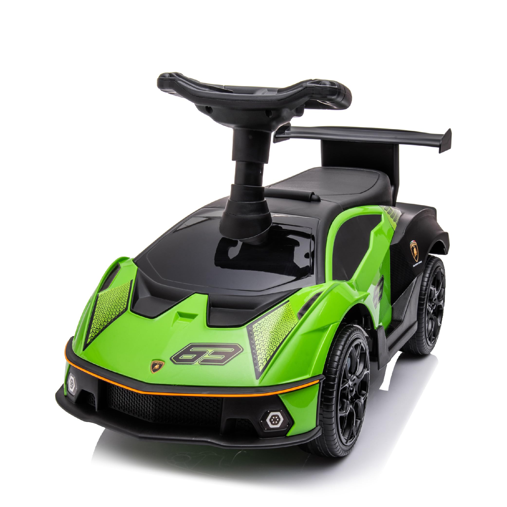 The Moon Brand Lamborghini Essenza SC V12 - Fun Games for Kids, Toddlers- Sturdy 4Wheel Design with AntiRoll Over Stopper- EasytoUse Steering Controls, for 1236 Months - Green