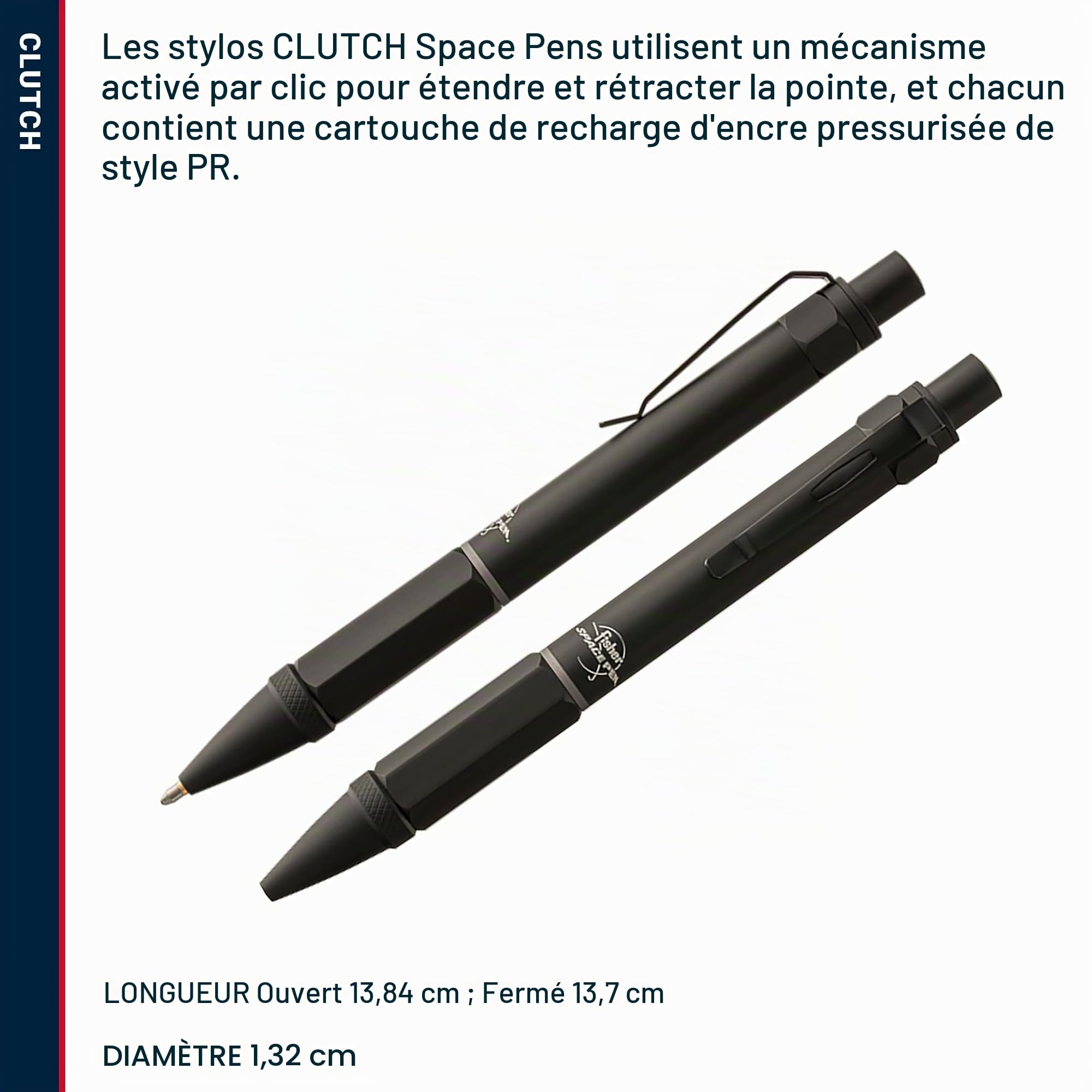 Fisher Clutch Space Pen Matt Black