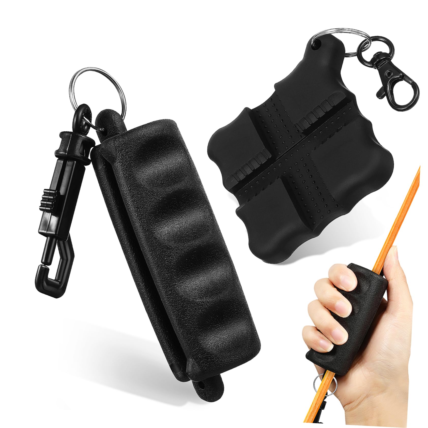HONMEET Enhance Accuracy 2pcs Rubber Arrow Pullers Keyring Safe Arrow Removal for Compound for Beginners Pros