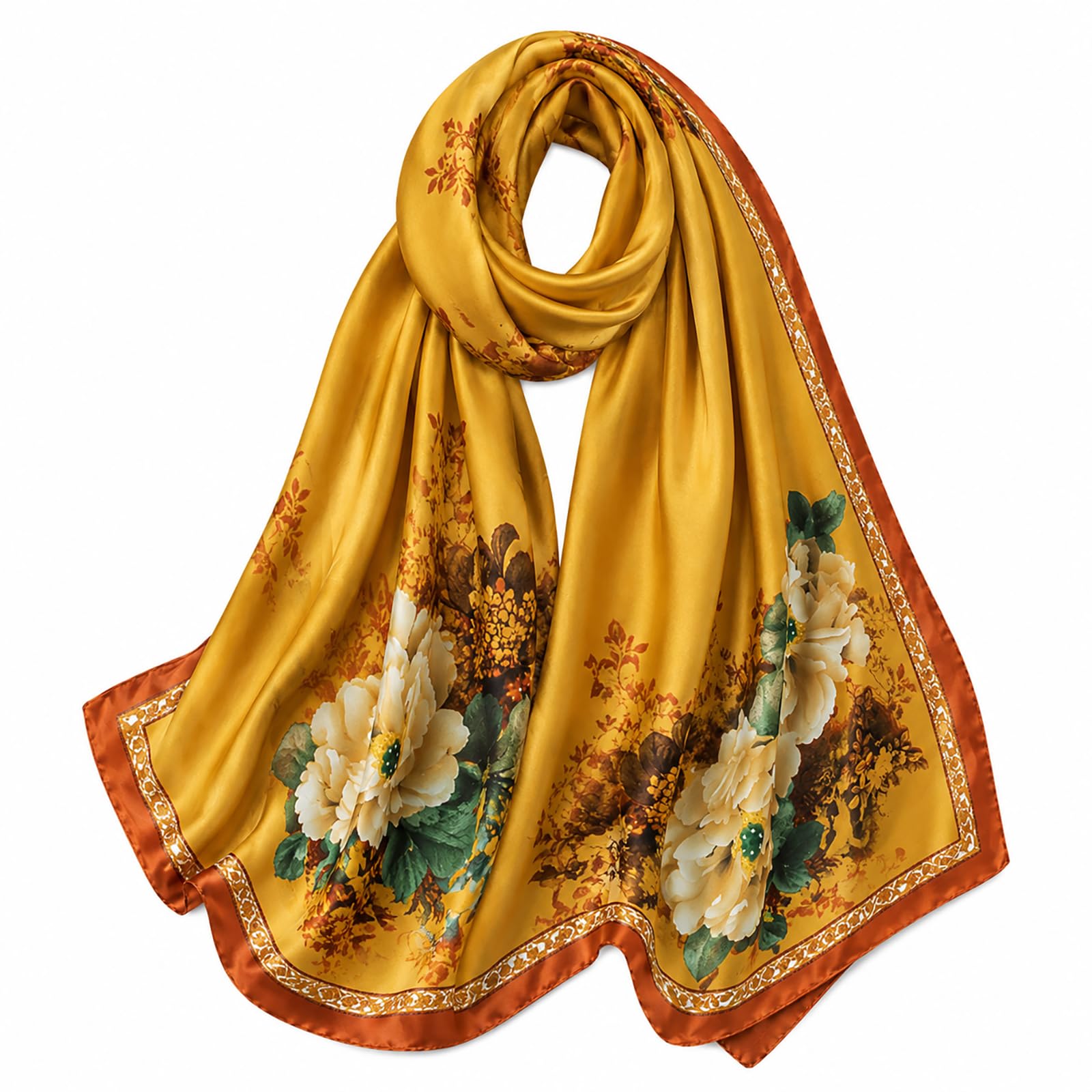 FAIRYGATE Schal Damen Blau Seidentuch Damen Schal Stola Hals