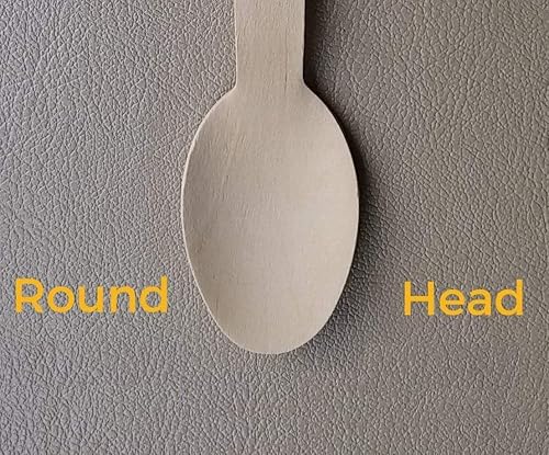 Miniatura 3 de Gmark Cucharas de madera de 100 quilates, 6.5 pulgadas de longitud, sin plástico, respetuoso con el medio ambiente, cubiertos de madera