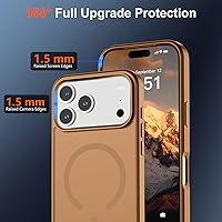 Vista 1537 de SUPFINE Funda magnética para iPhone 11 (compatible con MagSafe) (protección contra caídas de grado militar), translúcida mate a prueba de golpes