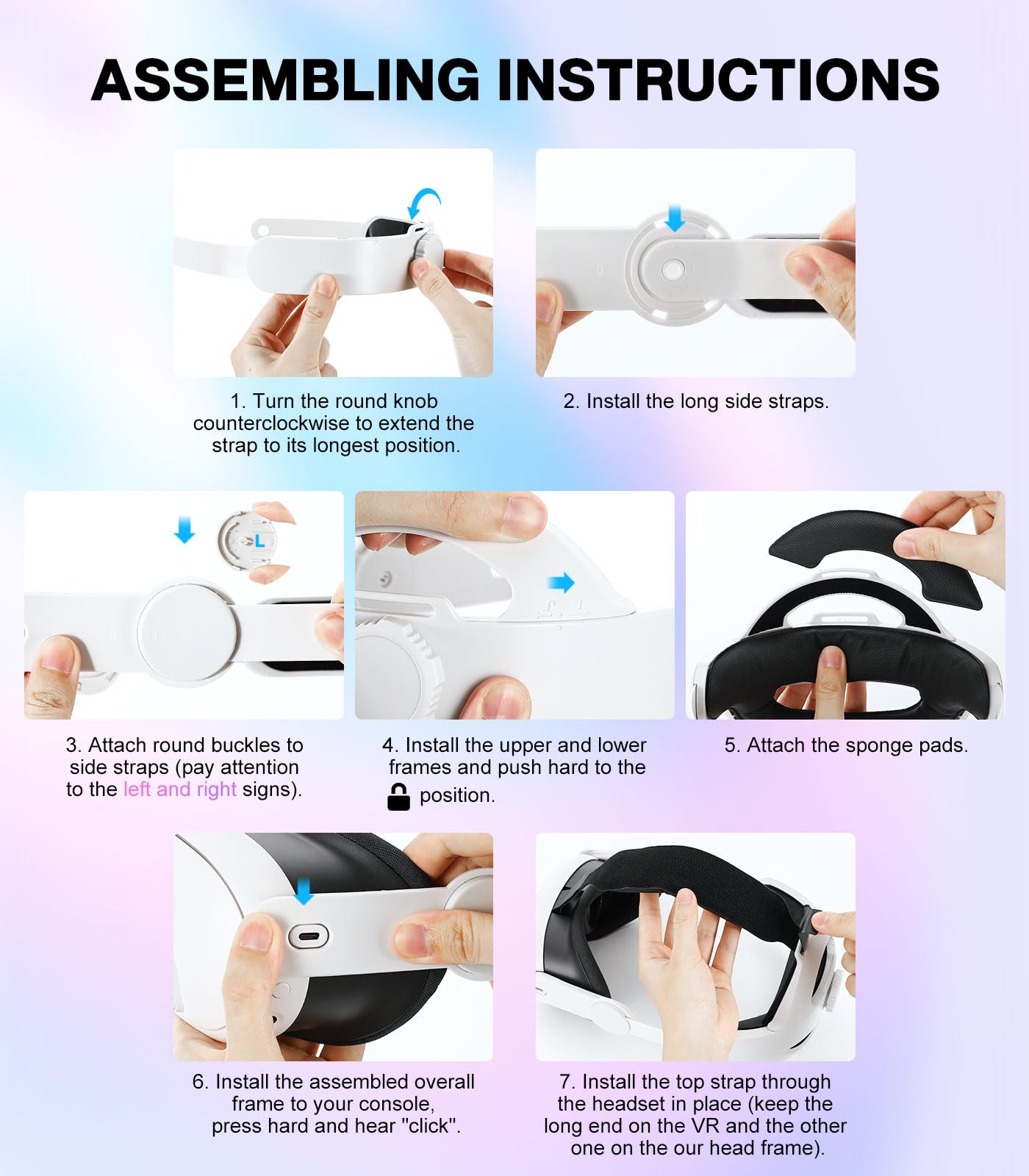 MoKo Correa de Cabeza para Meta Quest 3S, Correa Ajustable Elite de Repuesto para Mayor Comodidad de Apoyo y Inmersión de Juego VR Accesorios Compatibles con Oculus Quest 3(Solo Correa para la Cabeza)