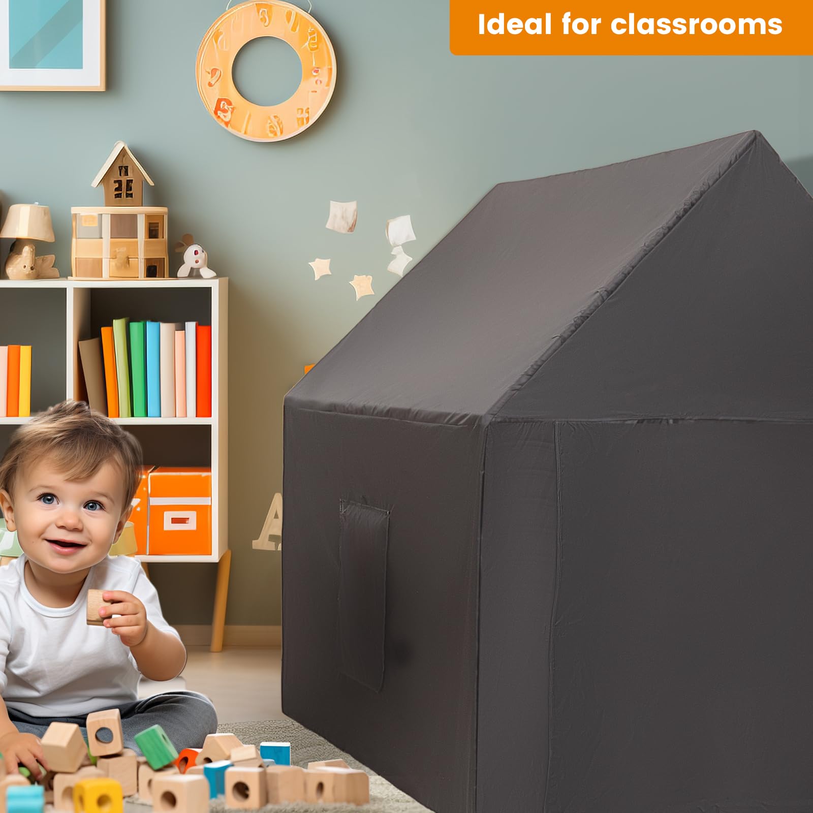 Sensory Tent | Calm Corner for Children to Play and Relax | Sensory Corner | Helps with Autism, SPD, Anxiety & Improve Focus | Black Out Sensory Tents for Autistic Children 50.4