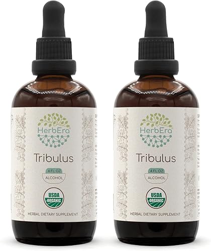 Tribulus A120 (2 piezas) Tintura de extracto de hierbas con alcohol, gotas líquidas concentradas naturales USDA Tribulus orgánico (Tribulus