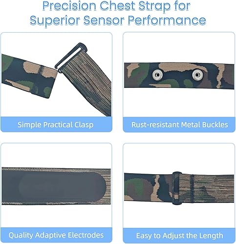 Miniatura 3 de Polar H10 - Correa de repuesto para el pecho, correa ajustable para monitor de frecuencia cardíaca compatible con Polar H9H7, Garmin, Wahoo TICKR,