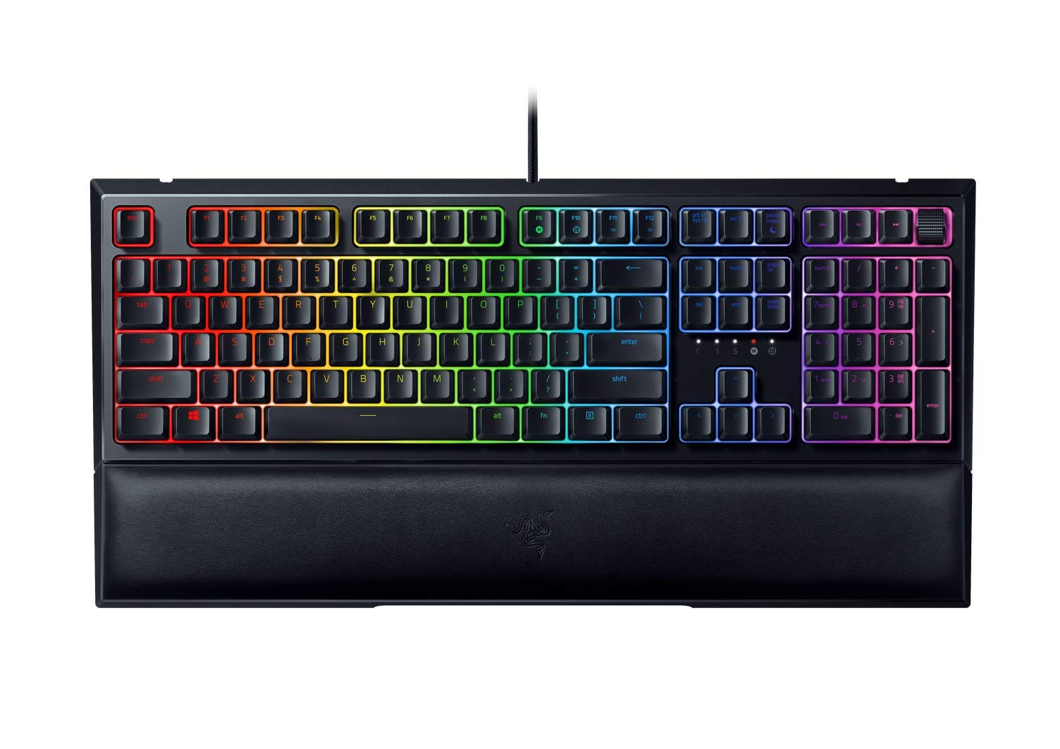 Razer Ornata V2 - Teclado para Juegos (Teclado Gaming de Membrana mecánica, Control Giratorio Digital Multifuncional y Teclas Multimedia y programables) - Teclado QWERTY Español
