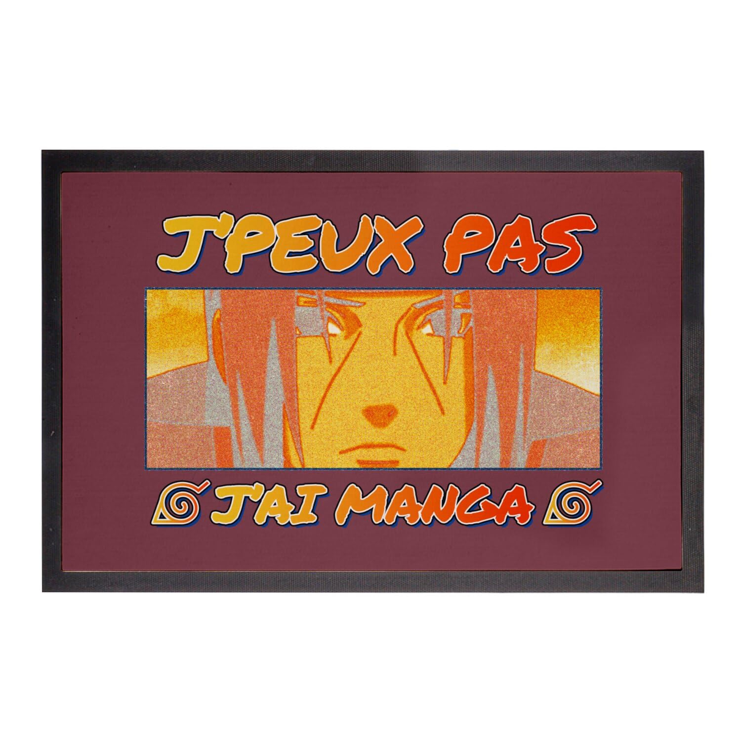 Paillasson anime Itachi rouge 60x40cm antidérapant et absorbant pour entrée de chambre geek