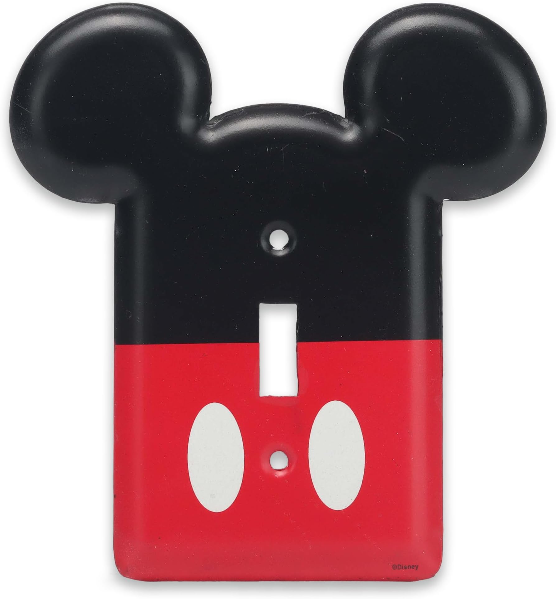 Disney Mickey Mouse Metal Light Switch Plate - Mickey Mouse Switch Plate Decoration for Kids' Bedroom, Play Room or Movie Room