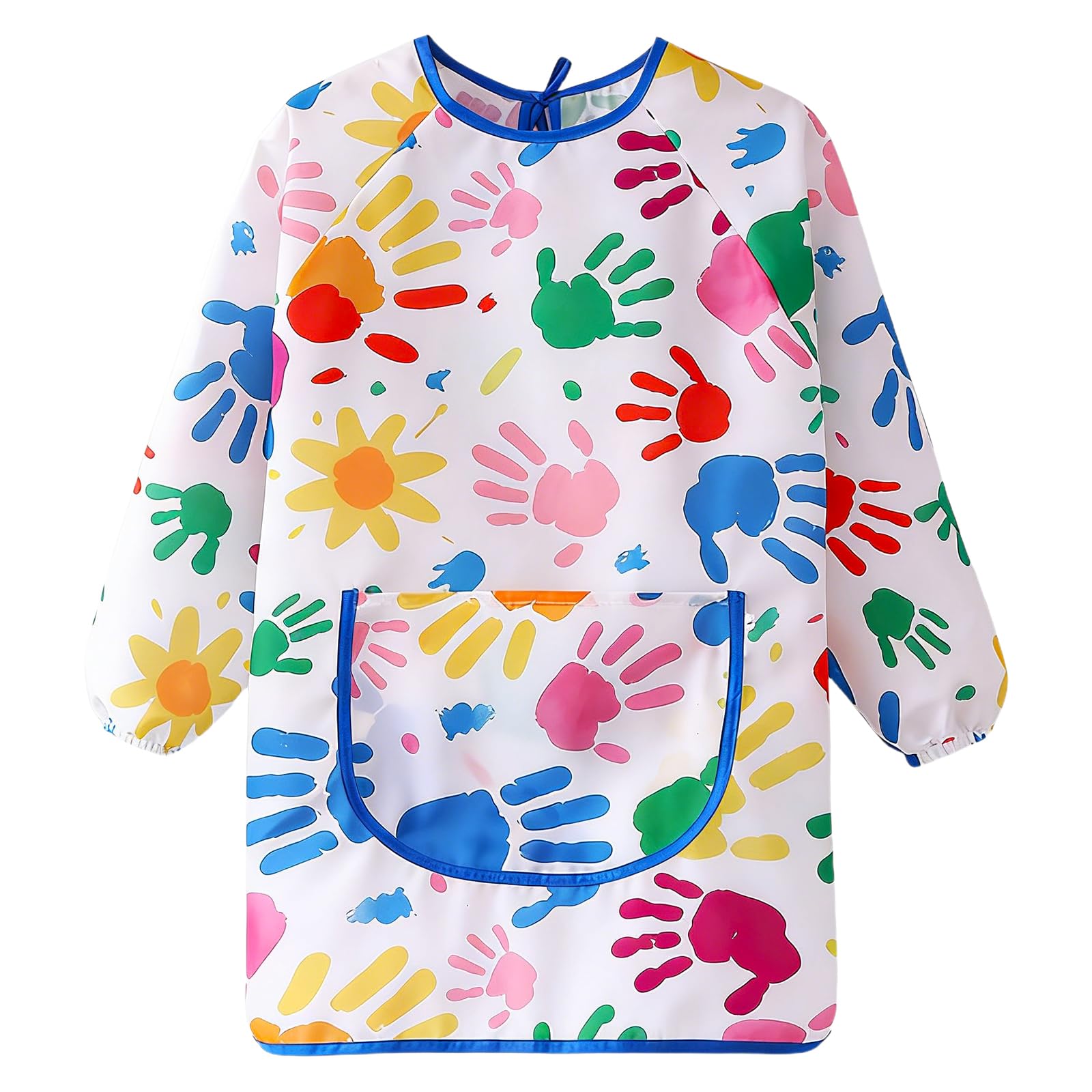 Zasjon Delantal Niño Infantil, Bata Pintura Plastico Niños 8 a 10 Años, Con Bolsillos y Mangas, Impermeable, Adecuado para Pintura ArtíStica Escolar, Cocina y Actividades de Laboratorio