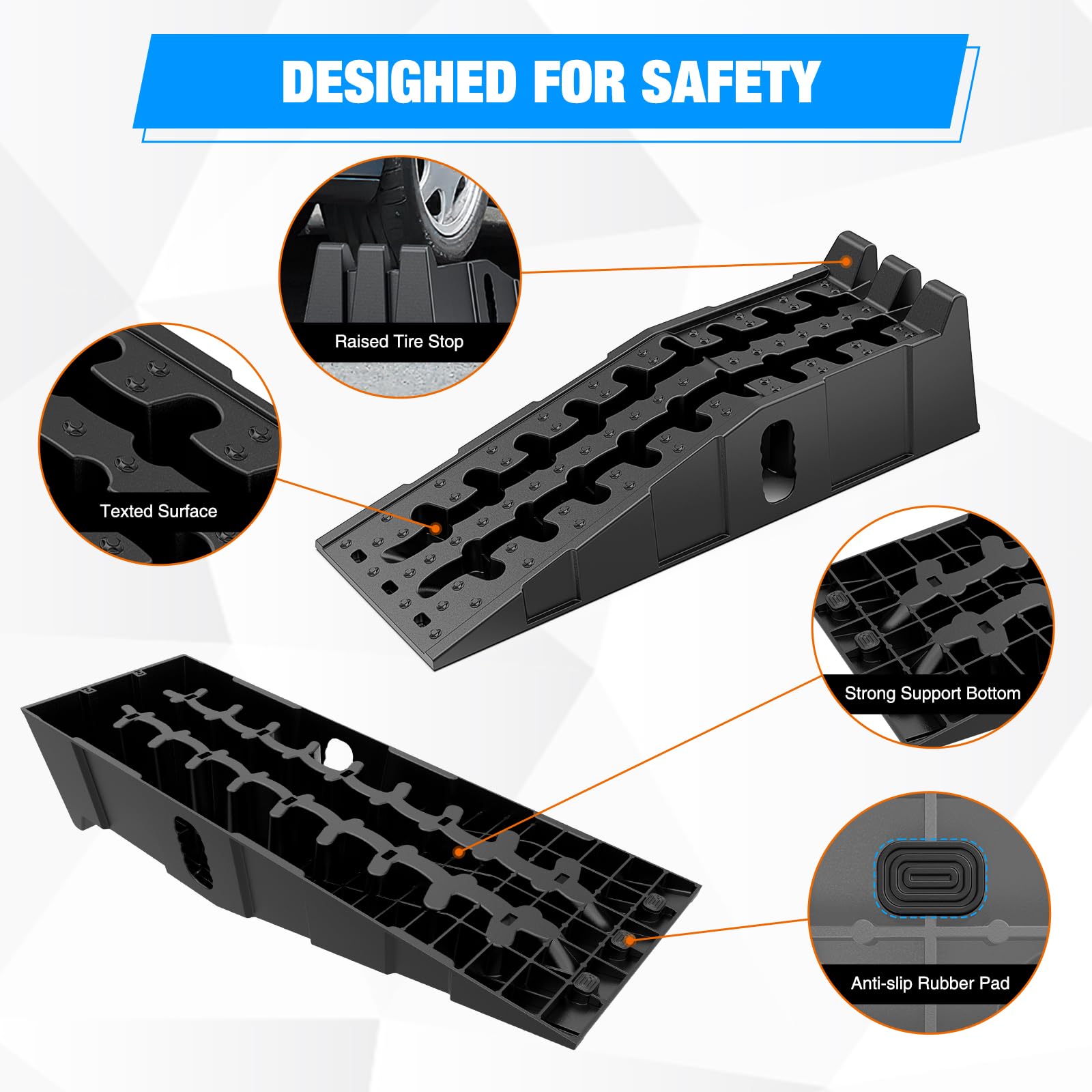 Car Lift Nilight Car Ramps, Portable 6.7 Ramp Heavy Cameroon Rhino Ramps