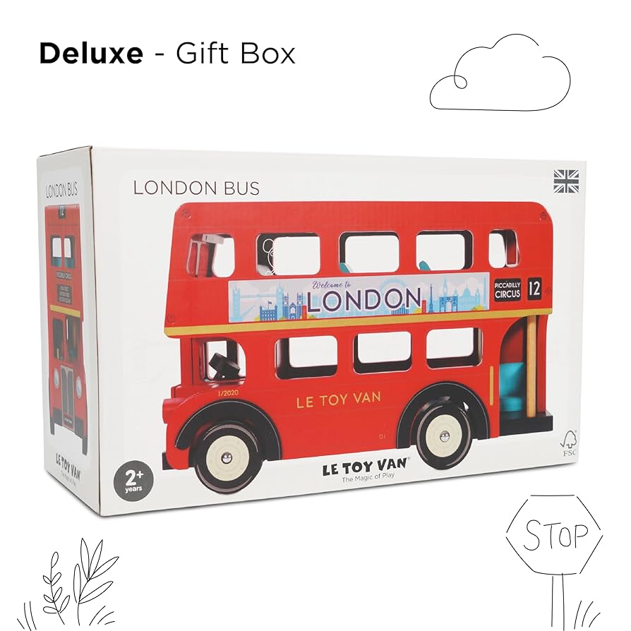 木のおもちゃ　ロンドンバス　London Bus ミニチュア　1点もの　限定品 木のおもちゃ ロンドンバス London Bus ミニチュア 1点もの 限定