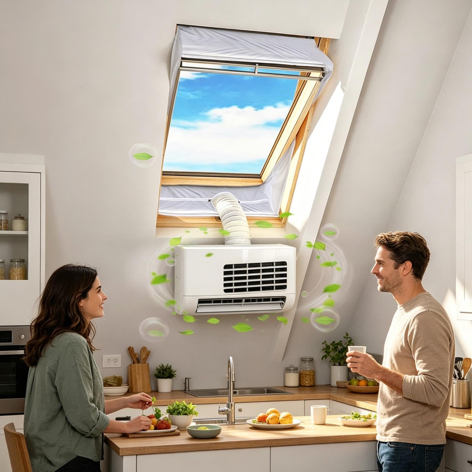 Kit Finestra per Condizionatore Portatile Set Isolamento Unità AC Mobile | Kit Tenuta Sfogo Aria Condizionata Per Casa Appartamento Camera da Dormitorio Ufficio Soggiorno