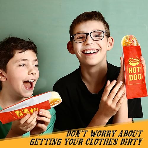 Miniatura 6 de Eaasty 300 envoltorios para perros calientes de papel de aluminio rojo para mantener la comida y suministros de fiesta de aluminio no desordenados