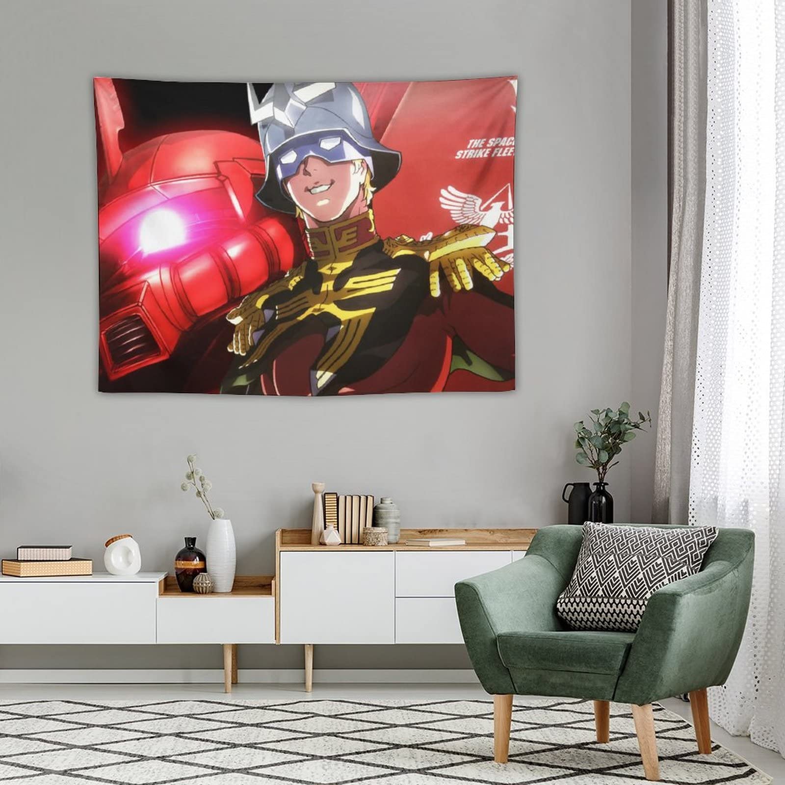 Amazon.co.jp: タペストリー ネオ ジオンガンダム シャア 壁掛け 壁画  