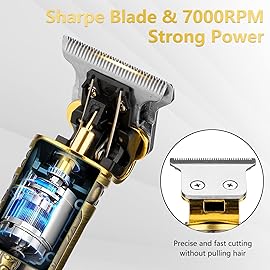 Saoilli Professional Hair Trimmer for Men,Hair Clippers Nose Hair Trimmer Shaver Set,Cordless Barber Clippers,T-Blade Beard Trimmer Electric Shaver Razor for Men Haircutting Grooming Kit