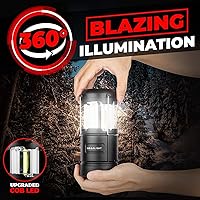 Vista 7 de GearLight Camping Lantern - 2 Portable LED Battery Powered Lantern with Magnetic Base and Foldable Hook for Emergency Use or Campsites, Essential