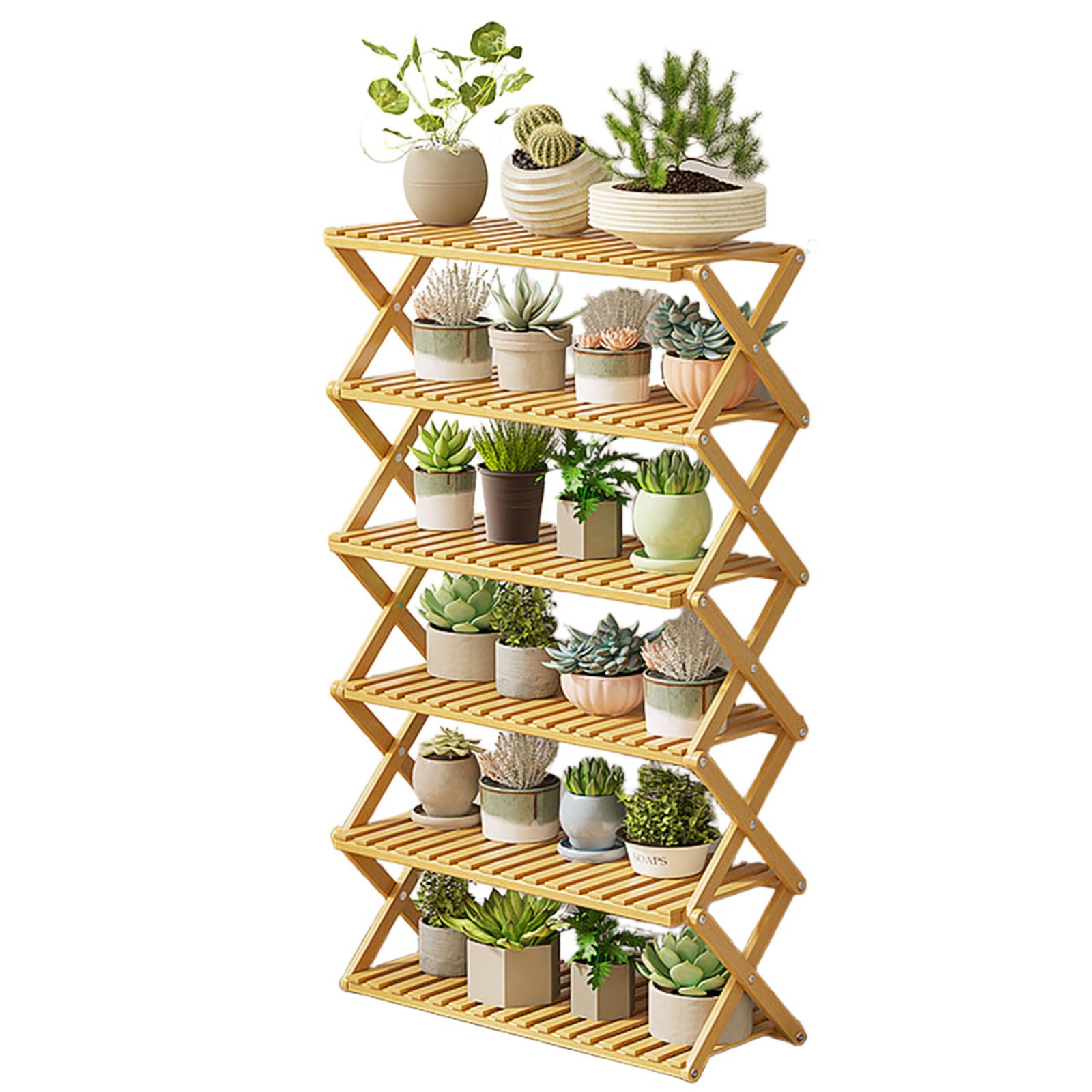 Support à plantes en bambou pour balcon et décoration de salon