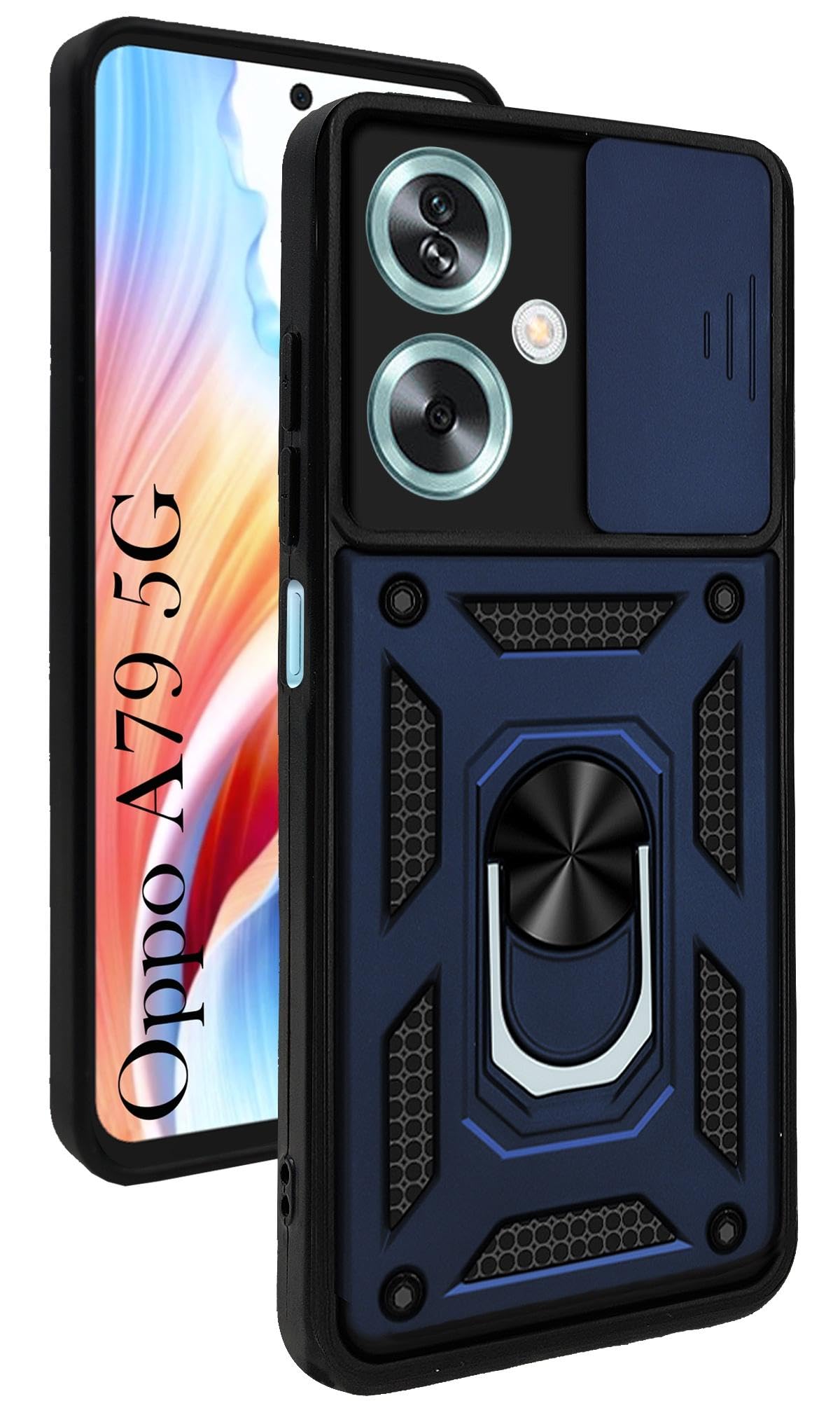 Jkobi Back Cover Case for Oppo A79 5G (Hybrid Dual Armor Polycarbonate | Metal Blue) (B0CW3JCSFR) Amazon Price History, Amazon Price Tracker
