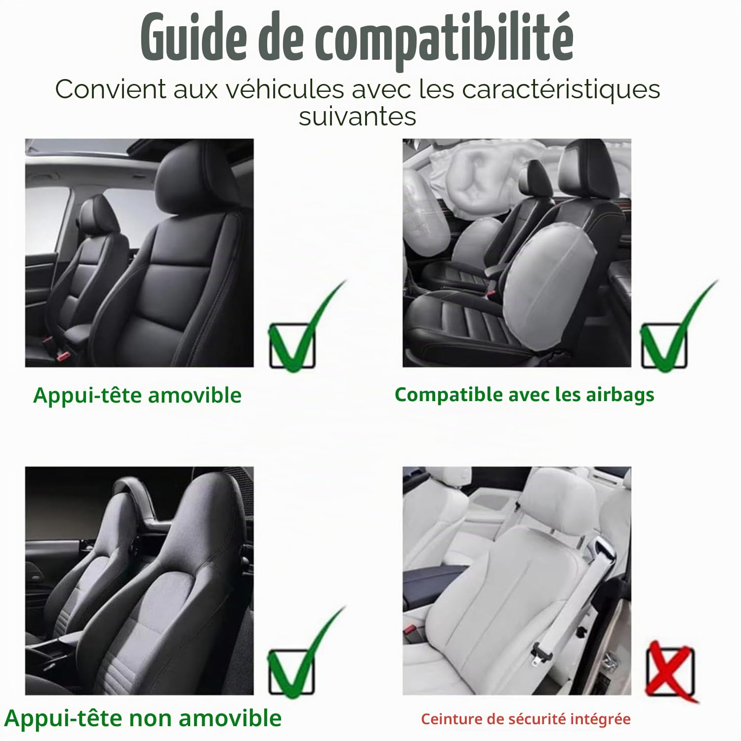 Lot de 2 Housses de siège Avant de Voiture, pour Citroen C5 Aircross 2018 2019 2020 2021 2022 2023 2025 Respirantes Antidérapantes Sièges Avant,A