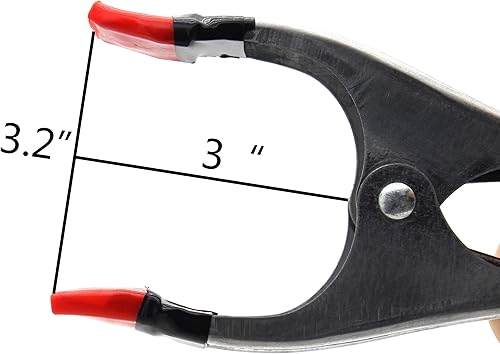 Miniatura 4 de Abrazaderas de resorte de metal súper pesado de 7 pulgadas, clips de fuerza de sujeción extra grandes, apertura máxima de mandíbula de 3.2 pulgadas,