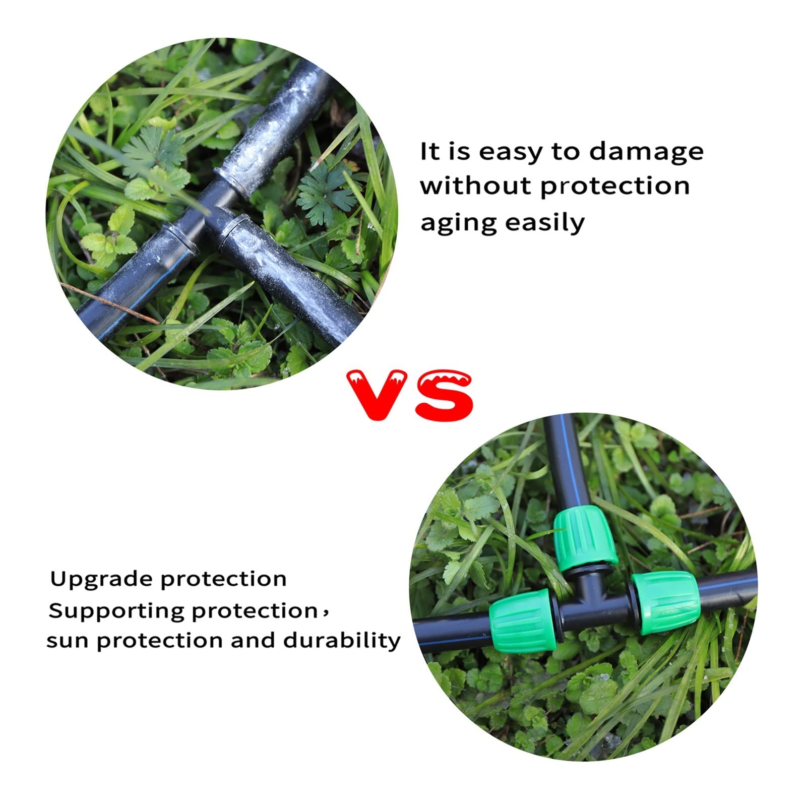 Adaptador de fontanería de jardín Kit de accesorios de riego para agricultura de jardín Kit de accesorios de riego automático Sistema de micro riego de 16 mm PE accesorios de tubería 19