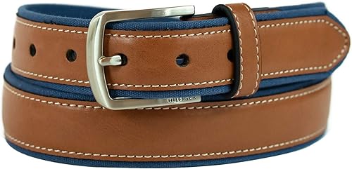 Miniatura 2 de Tommy Hilfiger - Cinturón de tela con incrustaciones de cinta para hombre con hebilla de un solo diente
