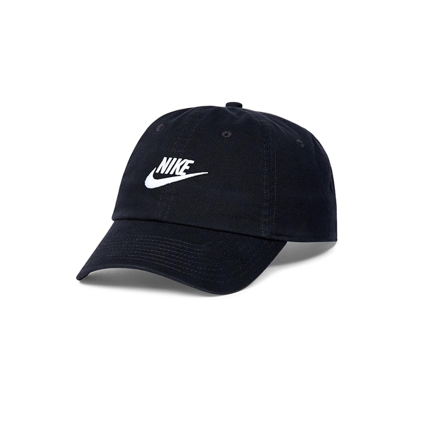 NIKE FB5368-011 U NK Club cap U CB FUT WSH L Berretto Unisex Adulto Black/White Taglia S/M