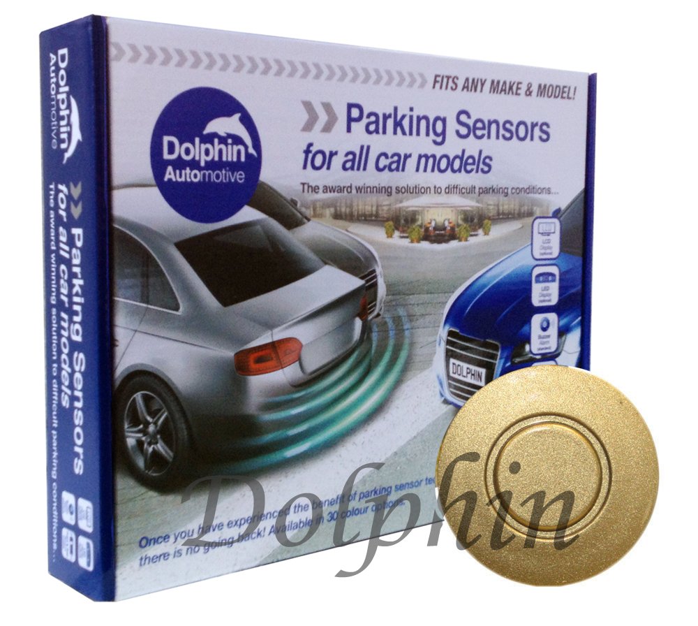Dolphin Automotive DPS400 Reverse Parking Sensors Auto Express Award Winning 4 Ultrasonic Radar Sensors Kit Audio Alert System Matt & Gloss Black +30 More Colours (Gloss Black) — view 13