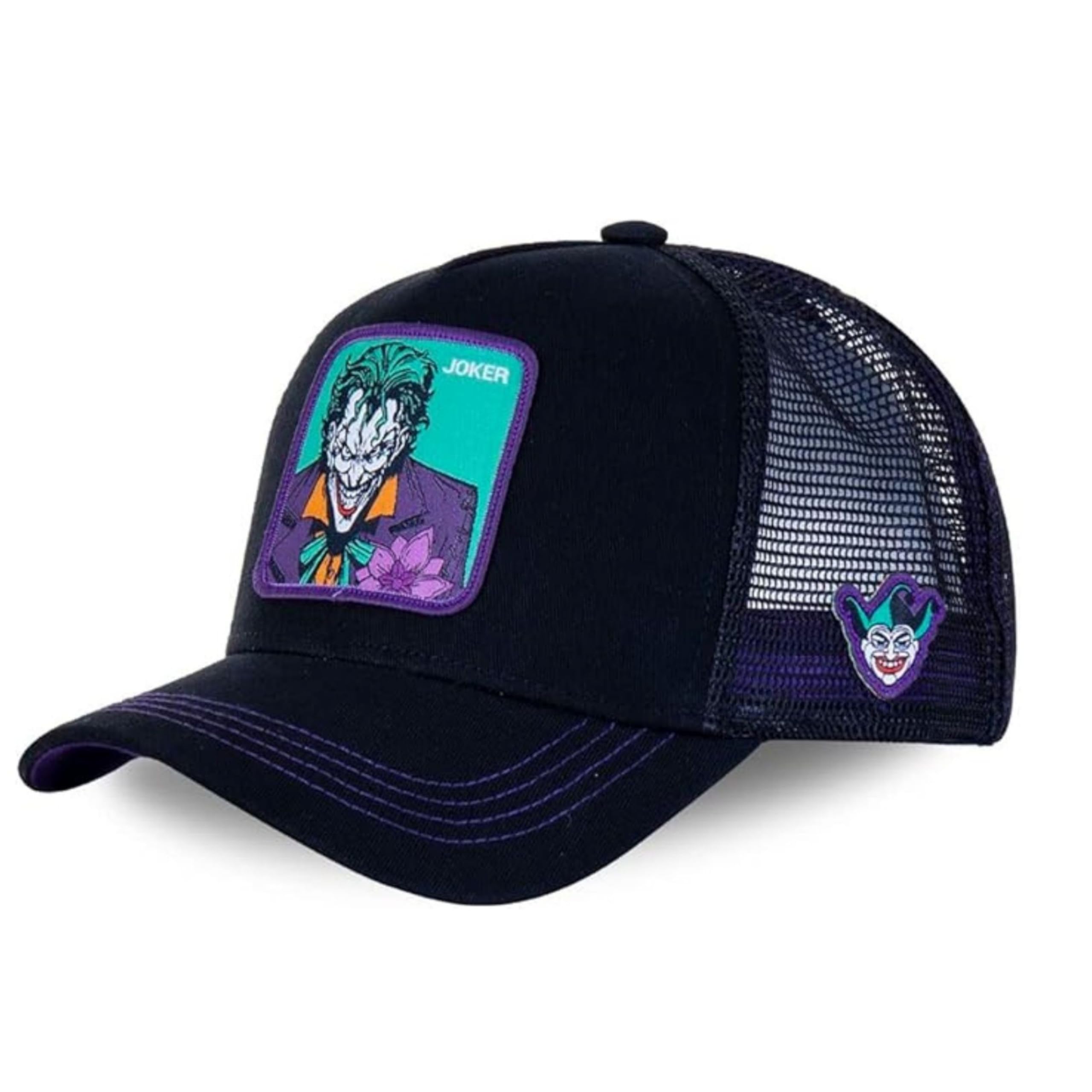 Capslab Joker DC Batman Black Purple Trucker Cap - One-Size