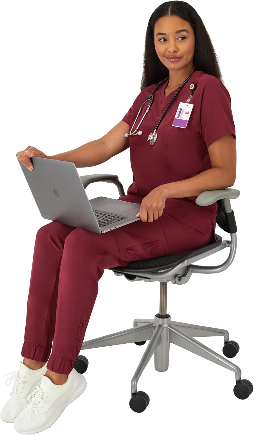 Hanes Women's Scrubs Healthcare Top with V-Neckline, Moisture-Wicking Stretch Scrub Shirts