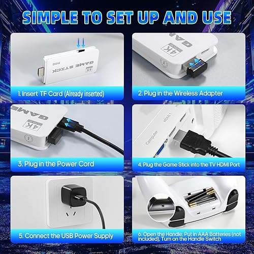 Miniatura 5 de Retro Gaming Console with 20000+ Classic Games - Dual Controllers, Plug & Play, 2 Players, HDMI Output, Family Entertainment System (63G)